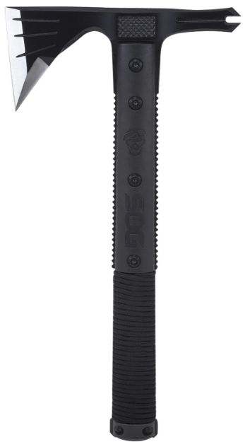 Picture of S.O.G Survival Hawk 3" Blade 2Cr13mov Ss Blade Black W/Reflective Paracord Grn Handle 12.10" Long Tomahawk 