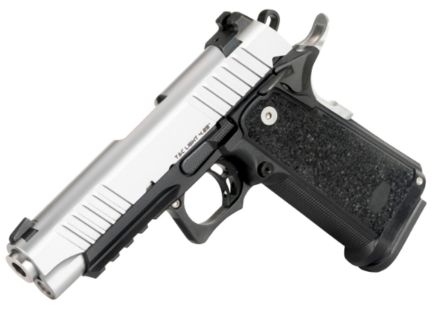 Picture of Bul Armory Sasii Tac Light 9Mm Luger 18+1 4.25" Barrel, Anodized Aluminum Frame W/Picatinny Acc. Rail & Beavertail, Silver Stainless Steel Slide, Aggressive Textured Polymer Grip 