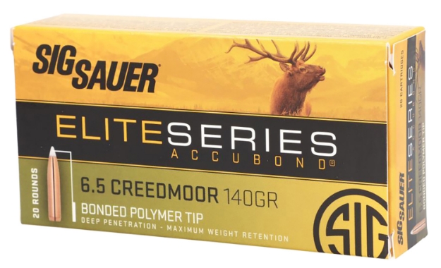 Picture of Sig Sauer Elite Hunting 6.5 Creedmoor 140 Gr 2650 Fps Nosler Accubond 20 Bx/10 Cs 