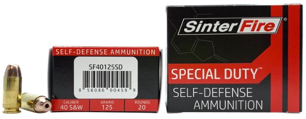 Picture of Sinterfire Inc Special Duty (Sd) 40 S&W 125 Gr Lead Free Frangible Hollow Point 20 Bx/10 Cs 