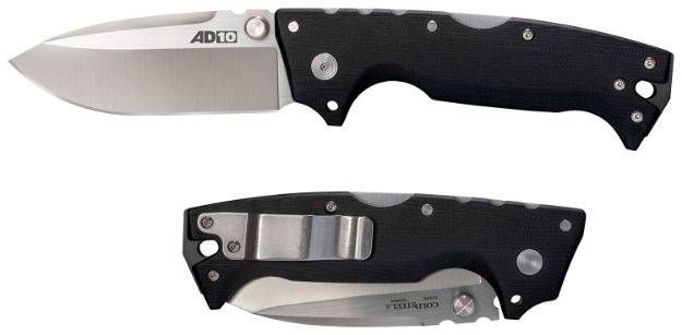 Picture of Cold Steel Ad-10 4" Folding Drop Point Plain S35vn Ss Blade/Black G10 Handle Includes Pocket Clip 