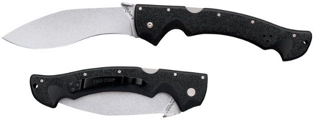 Picture of Cold Steel Cs-62Jl Rajah Ii 6" Folding Plain Stone Washed Japanese Aus-10A Ss Blade/ Black Griv-Ex Handle 