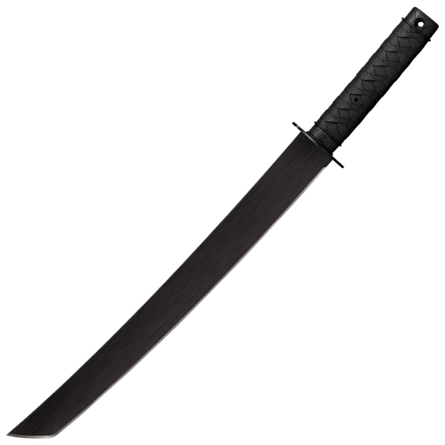 Picture of Cold Steel Tactical Wakizashi 18" Black Matte Baked-On Anti Rust 1055 Carbon Steel Blade/ Black Polypropylene Handle 25" Long Includes Sheath 