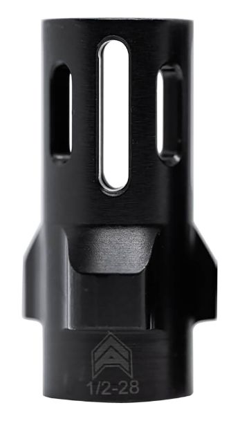 Picture of Angstadt Arms Flash Hider Black Hardcoat Anodized Steel With 1/2"-28 Tpi Threads 1.42" Oal For 9Mm Luger 