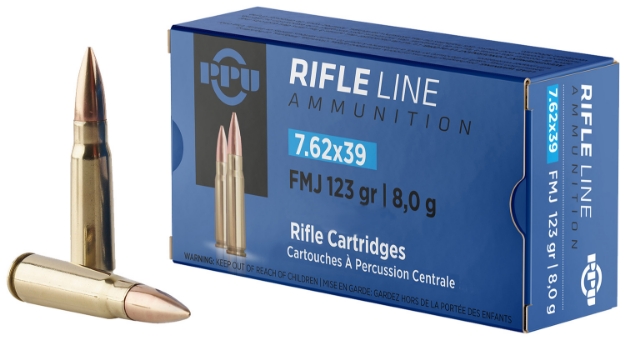 Picture of Ppu Metric Rifle 7.62X39mm 123 Gr Full Metal Jacket (Fmj) 15 Per Box/ 56 Cs 