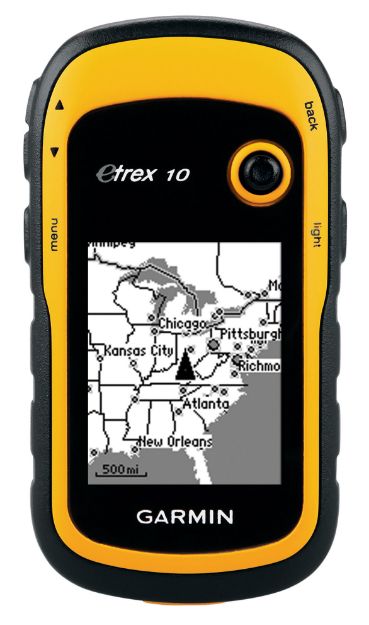 Picture of Garmin Etrex 10 Outdoor Recreation 6Mb Memory Black/Yellow, 2.20" Transflective/Monochrome Display 