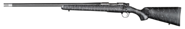 Picture of Christensen Arms Ridgeline 243 Win 4+1 20" Carbon Fiber/Threaded Barrel, Tungsten Gray Cerakote, Black With Gray Webbing Stock, Left Hand 