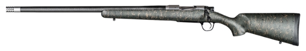 Picture of Christensen Arms Ridgeline 6.5 Creedmoor 4+1 20" Carbon Fiber/Threaded Barrel, Natural Stainless, Green With Black/Tan Webbing Stock, Left Hand 