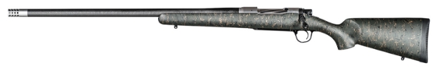 Picture of Christensen Arms Ridgeline 7Mm Rem Mag 3+1 26" Carbon Fiber/Threaded Barrel, Natural Stainless, Green With Black/Tan Webbing Stock, Left Hand 