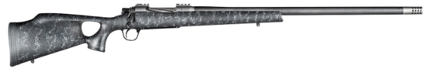 Picture of Christensen Arms Summit Ti 300 Win Mag 3+1 26" Carbon Fiber/Threaded Barrel, Natural Titanium, Black With Gray Webbing Thumbhole Stock 