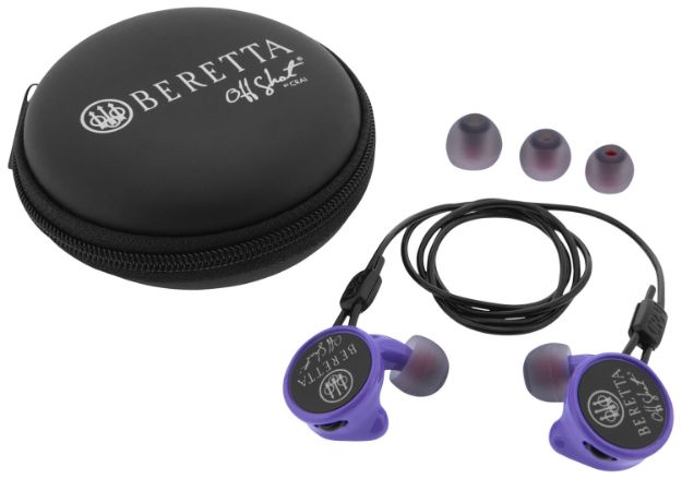 Picture of Beretta Usa Mini Headset Comfort Plus Silicone Ear Piece 32 Db In The Ear Purple/Black 