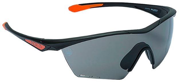 Picture of Beretta Usa Clash Shooting Glasses Fume Lens Black With Orange Accents Frame 
