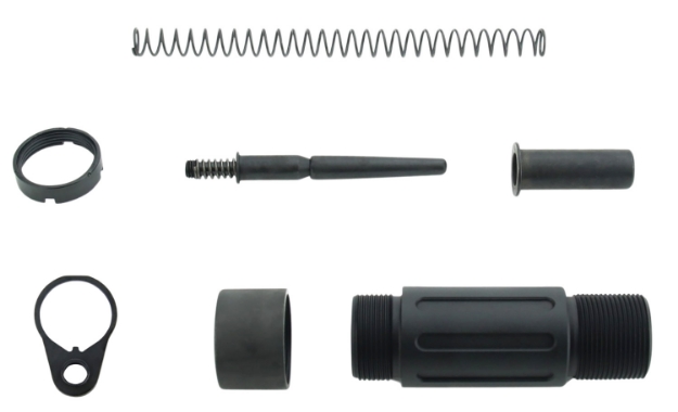 Picture of Tacfire Short Buffer Tube System Black Anodized Aluminum With Qd End Plate For Ar Pistol Platform 