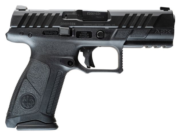 Picture of Beretta Usa Apx A1 9Mm Luger 15+1 4.25" Black Aquatech Shield Optic Ready/Serrated Slide, Black Polymer Frame W/Picatinny Rail, Black Ergonomic Polymer Grips Ambidextrous 