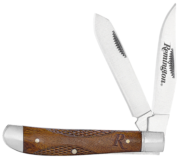 Picture of Remington Accessories Woodland Trapper Folding Stainless Steel Blade Brown W/Remington Logo Wood Handle 