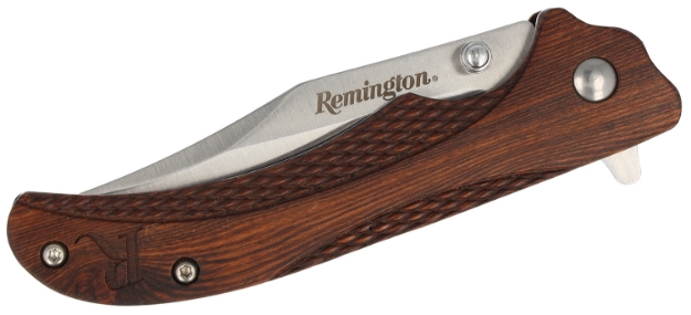 Picture of Remington Accessories Woodland Folding Stainless Steel Blade Brown W/Remington Logo Wood Handle 