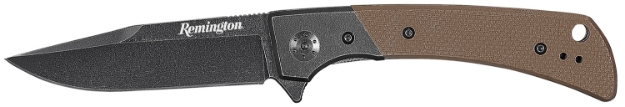 Picture of Remington Accessories Edc Folding Drop Point Stonewashed D2 Steel Blade Tan G10 Handle 