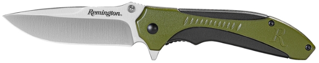 Picture of Remington Accessories Sportsman Folding 8Cr13mov Ss Blade Black/Od Green G10 Handle Includes Pocket Clip 