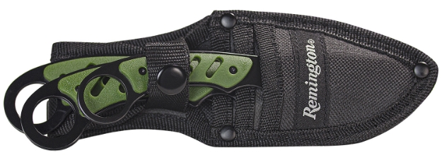 Picture of Remington Accessories Sportsman 7.25" Gut Hook/7.25" Skinner/6.5" Caping Knife Skinner Stonewashed Black Matte Black/Od Green Textured 3 Knives Piece Includes 