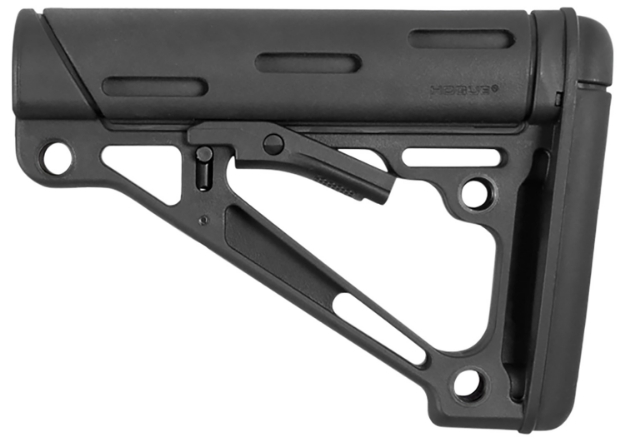 Picture of Hogue Overmolded Collapsible Buttstock Made Of Synthetic Material With Black Finish & Overmolded Rubber For Mil-Spec Ar-15, M16 