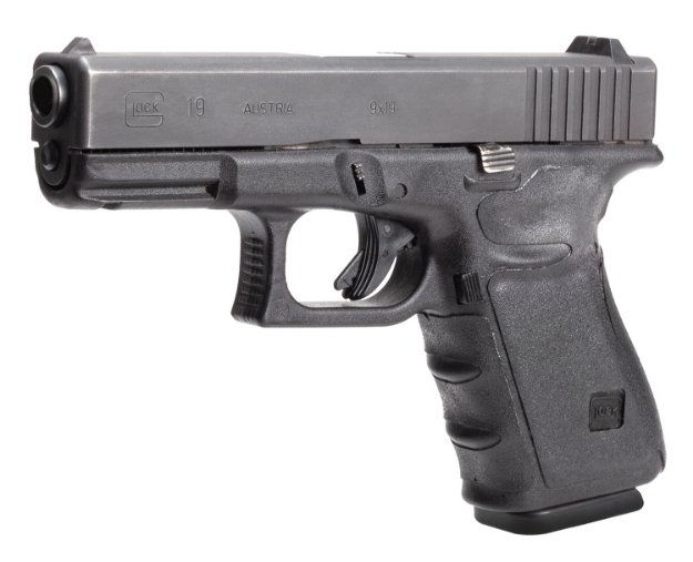 Picture of Hogue Wrapter Adhesive Grip Made Of Rubber With Black Finish & Grain Texture For Glock 19, 23, 32 & 38 Gen3 