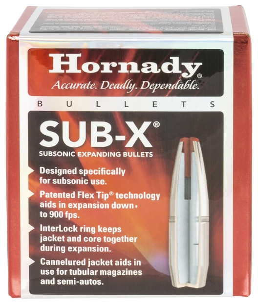 Picture of Hornady Sub-X Hunting 30 Cal 308 Cal 175 Gr Subsonic-Expanding 