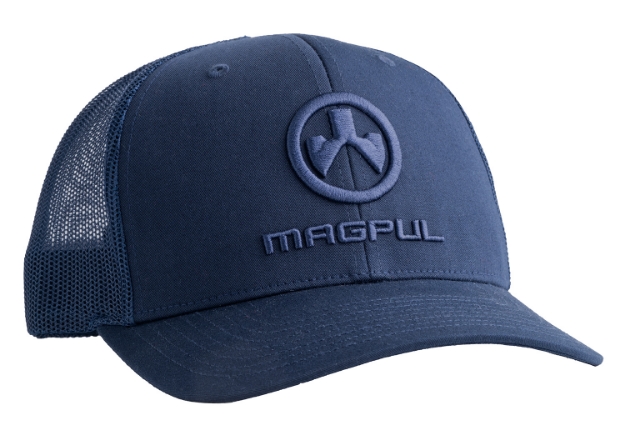 Picture of Magpul Covert Trucker Hat Navy Adjustable Snapback Osfa Magpul Logo 