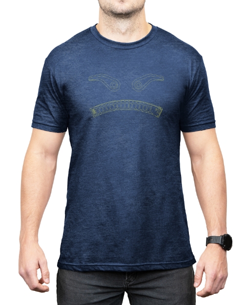 Picture of Magpul Magmouth Navy Heather Cotton/Polyester Short Sleeve Small 