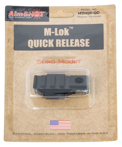 Picture of Aimshot M-Lok Adapter Qd With Qd Attachment Adapter Black Anodized Aluminum 2.50" Picatinny Rail Compatible With M-Lok Slots 