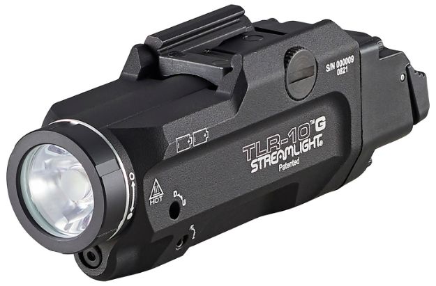 Picture of Streamlight Tlr-10 G For Handgun 1000 Lumens Output White Led Light Green Laser 200 Meters Beam Rail Grip Clamp Mount Black Anodized Aluminum 