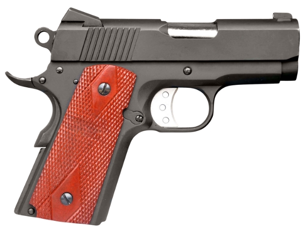 Picture of Global Defense Titan 45 Acp 7+1 3.13" Barrel, Overall Matte Black Finish, Serrated Steel Slide, Checkered Wood Grip, Manual Safety 