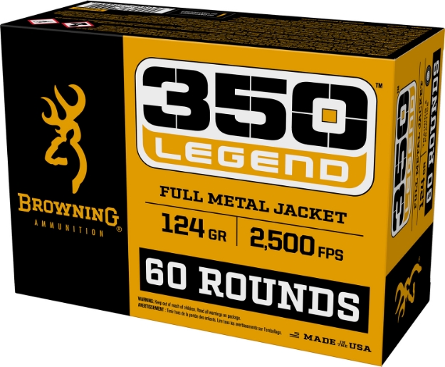 Picture of Browning Ammo Target Performance Target 350 Legend 124 Gr Full Metal Jacket (Fmj) 60 Per Box/ 4 Cs 