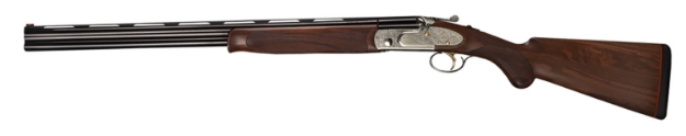 Picture of Bettinsoli Usa Overland Eell 20 Gauge Break Open 3" 2Rd 28" Blued 28" Vent Rib Barrel Stainless Engraved Stainless Receiver Walnut Wood Fixed Stock Ambidextrous Hand 