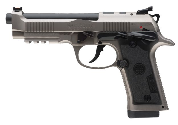 Picture of Beretta Usa 92X Pco 9Mm Luger 10+1 4.90" Black Barrel, Gray Nistan Steel Frame/Optic Cut Slide, Black Polymer Grip, Fiber Optic Sight 