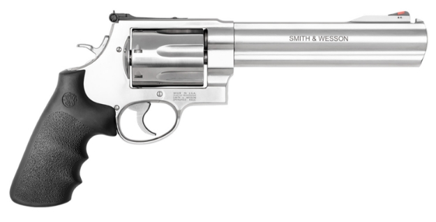 Picture of Smith & Wesson Model 350 350 Legend 7Rd 7.50" Satin Stainless/Finger Grooved Black Polymer Grip 