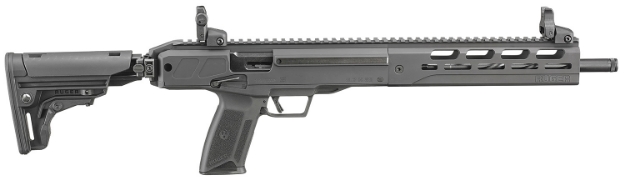 Picture of Ruger Lc Carbine 5.7X28mm 16.25" Threaded Barrel 10+1, Black, Folding Stock, Oem Flip-Up Sights 