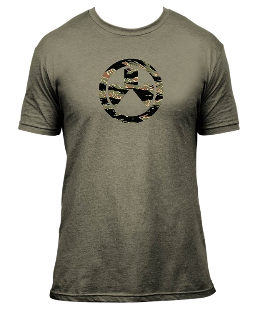 Picture of Magpul Tiger Stripe Icon Olive Drab Heather Cotton/Polyester Short Sleeve Small 