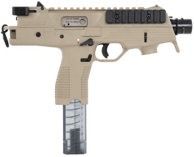 Picture of B&T Firearms Tp9 9Mm Luger 30+1 5.10", Coyote Tan, Polymer Frame/Grip, No Brace, Iron Sights 