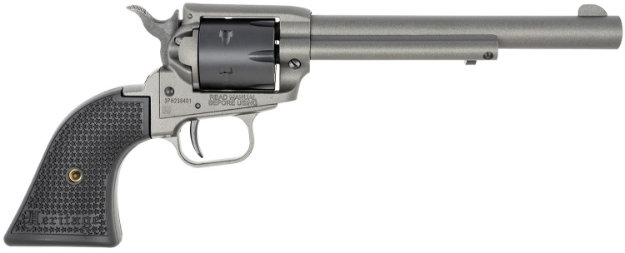 Picture of Heritage Mfg Rough Rider 22 Lr 6 Shot 6.50" Tungsten Gray Cerakote Steel Barrel & Steel Frame, Black Satin Cylinder, Black Textured Polymer Grips 