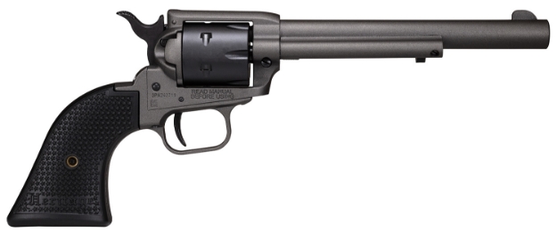 Picture of Heritage Mfg Rough Rider 22 Lr 6Rd 6.50", Tungsten Gray Frame & Barrel, Black Satin Cylinder, Black Polymer Grips 