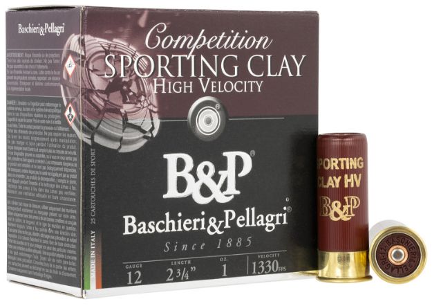 Picture of B&P Sporting Clays High Velocity 12 Gauge 2.75" 1 Oz 1330 Fps 8 Shot 25 Bx/10 Cs 