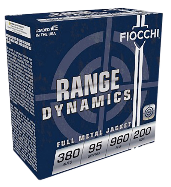 Picture of Fiocchi Range Dynamics Pistol 380 Acp 95 Gr Full Metal Jacket (Fmj) 200 Per Box/ 5 Cs 