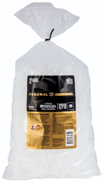 Picture of Federal Podium Wad Premium 12 Gauge 1 1/8 Oz White Plastic 500 10 