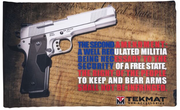 Picture of Tekmat Right To Bear Arms Door Mat Multi Color Rubber 17" Long 25" X 42" 2Nd Amendment Illustration 