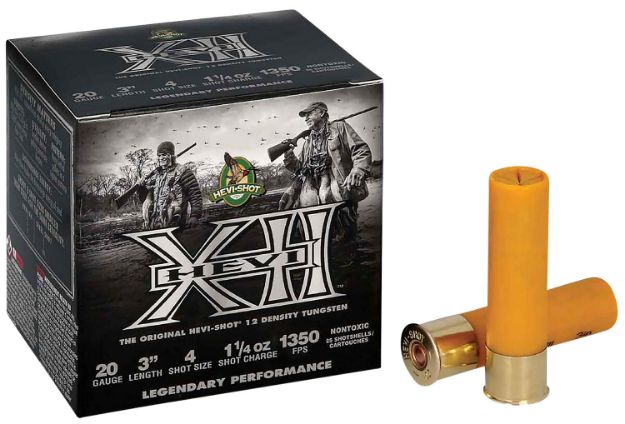 Picture of Hevi-Shot Hevi-Xii Waterfowl 20 Gauge 3" 1 1/4 Oz Tungsten 4 Shot 25 Per Box/ 10 Cs 