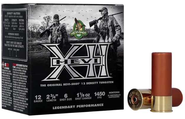 Picture of Hevi-Shot Hevi-Xii Waterfowl 12 Gauge 2.75" 1 1/8 Oz Tungsten 6 Shot 25 Per Box/ 10 Cs 