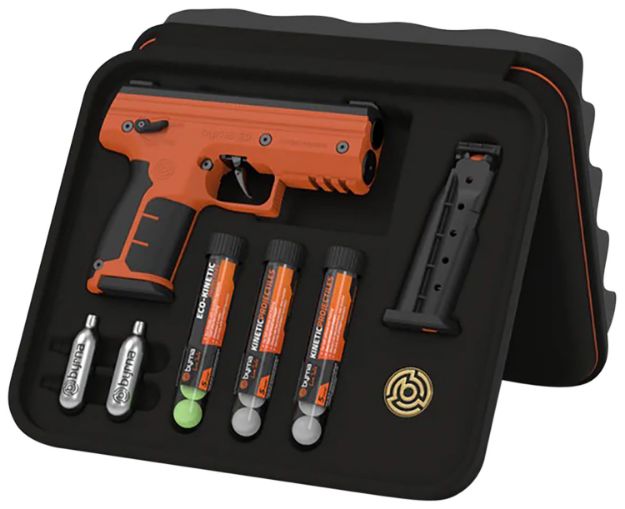 Picture of Byrna Technologies Sd Kinetic Kit Co2 .68 Cal 5Rd, Orange Polymer, Rubber Honeycomb Grip, C02 & 15 Projectiles Included 