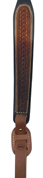 Picture of Hunter Company Cobra Chestnut Tan & Black Painted Leather/Suede With Embossed Design, Quick Adjust 