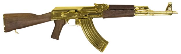 Picture of Zastava Arms Usa Zpapm70 7.62X39mm 16.25" 30+1, 24K Gold Plated Barrel/Rec, Walnut Stock & Grip, Gold Mag Included 