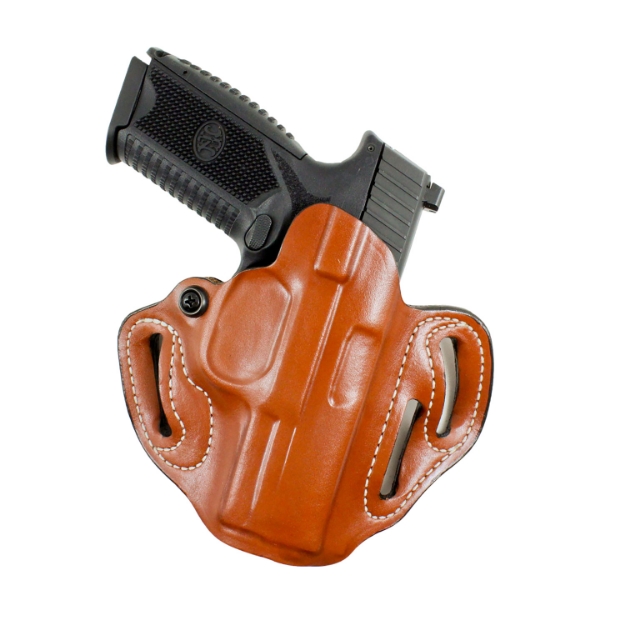 Picture of Desantis Gunhide Speed Scabbard Owb Tan Leather Belt Slide Fits Springfield Prodigy W/Wo Red Dot Fits 4.25" Barrel Right Hand 